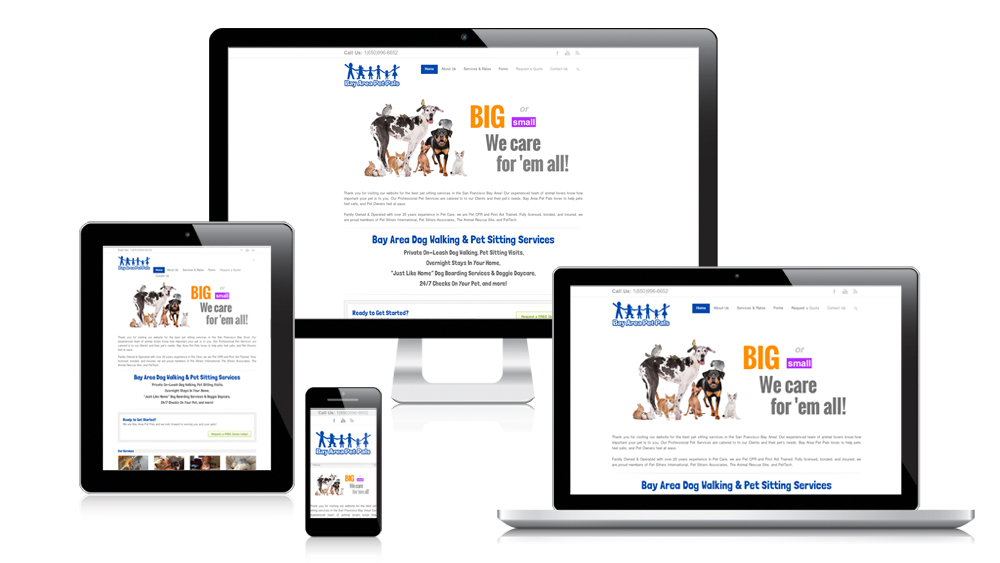 Bay Area Pet Pals - responsive website design