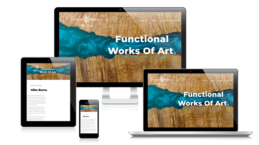 Crystal Shine Custom Woodworks - responsive website design