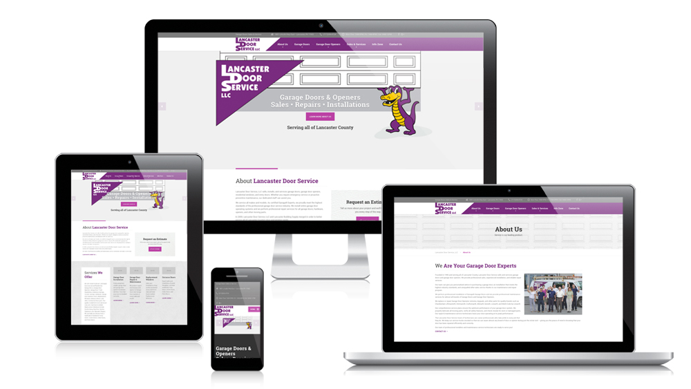 Lancaster Door Service - responsive website design