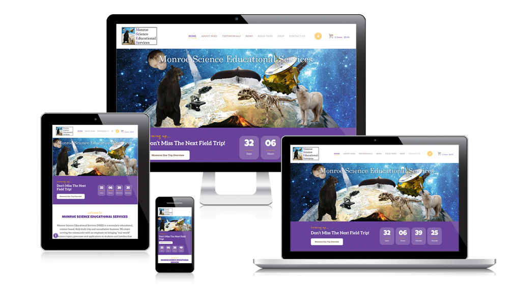 Monroe Science Educational Services - responsive website design
