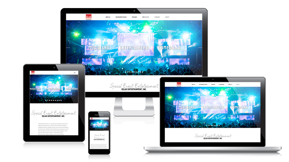 Selak Entertainment, INC - responsive website design